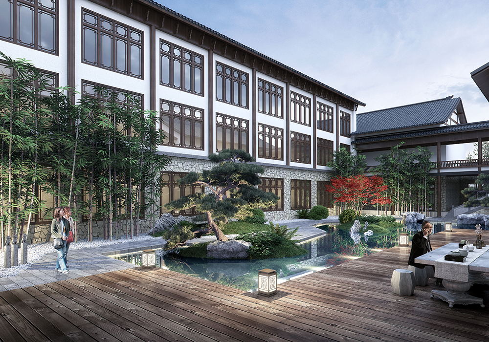 雁蕩山朝陽山莊規(guī)劃、景觀、施工圖設(shè)計輕奢度假酒店